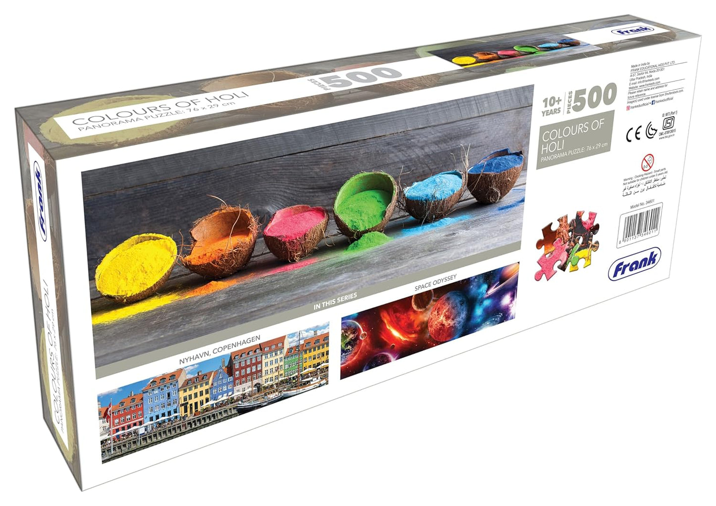 Frank Colours of Holi Panorama Jigsaw Puzzle (500 Pieces) for Kids Above 10+ Years