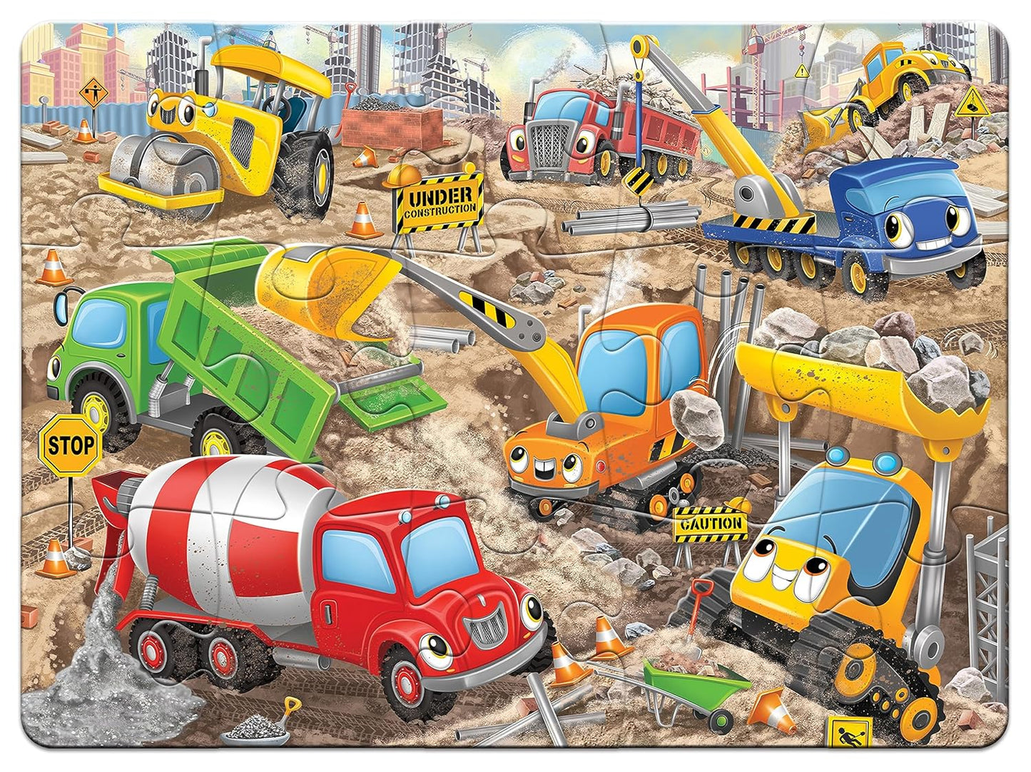 Frank Under Construction 15 Large Piece Jigsaw Puzzle