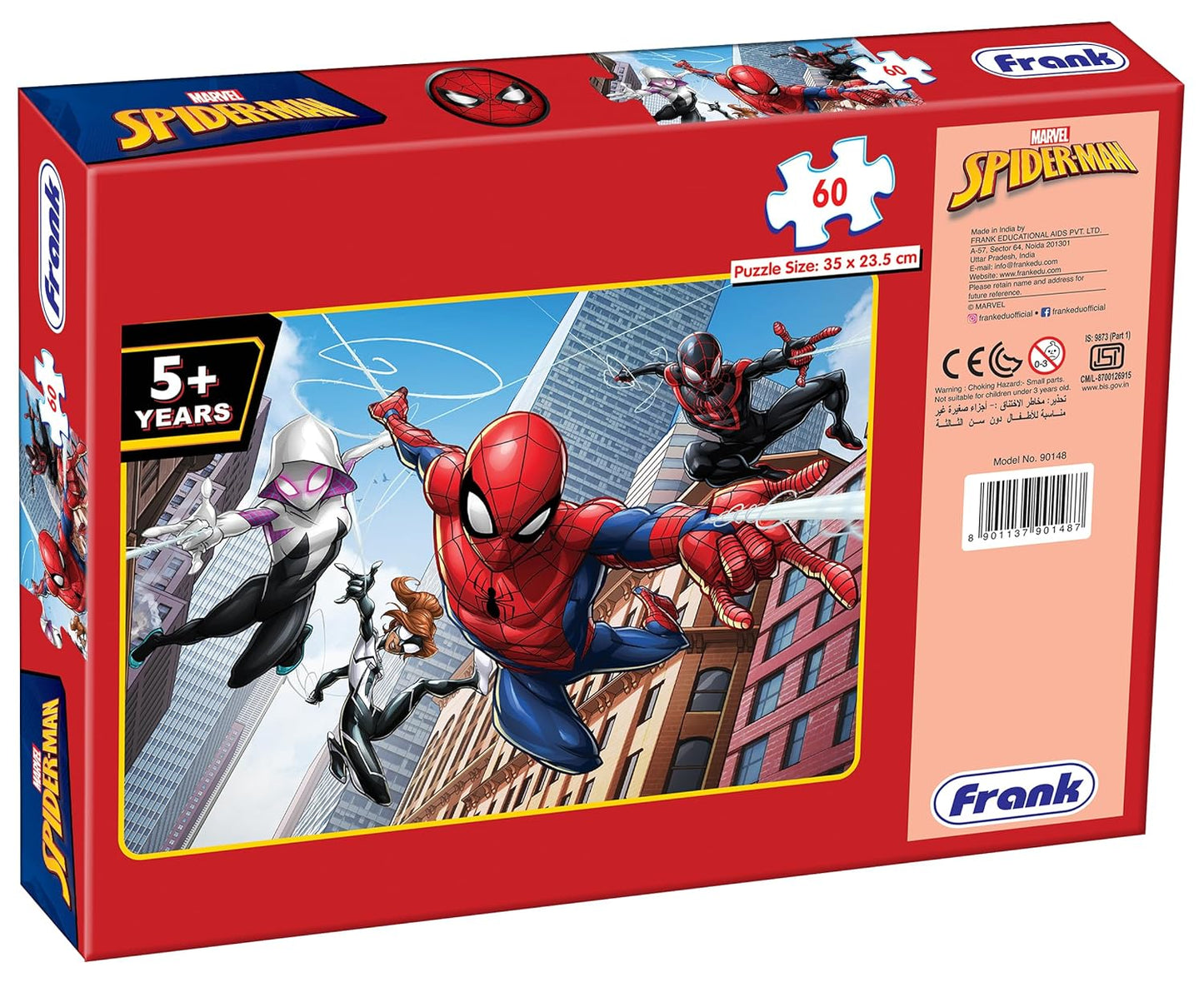 Frank Marvel Spider-Man Jigsaw Puzzle 60 Pieces for Kids Above 5+ Years