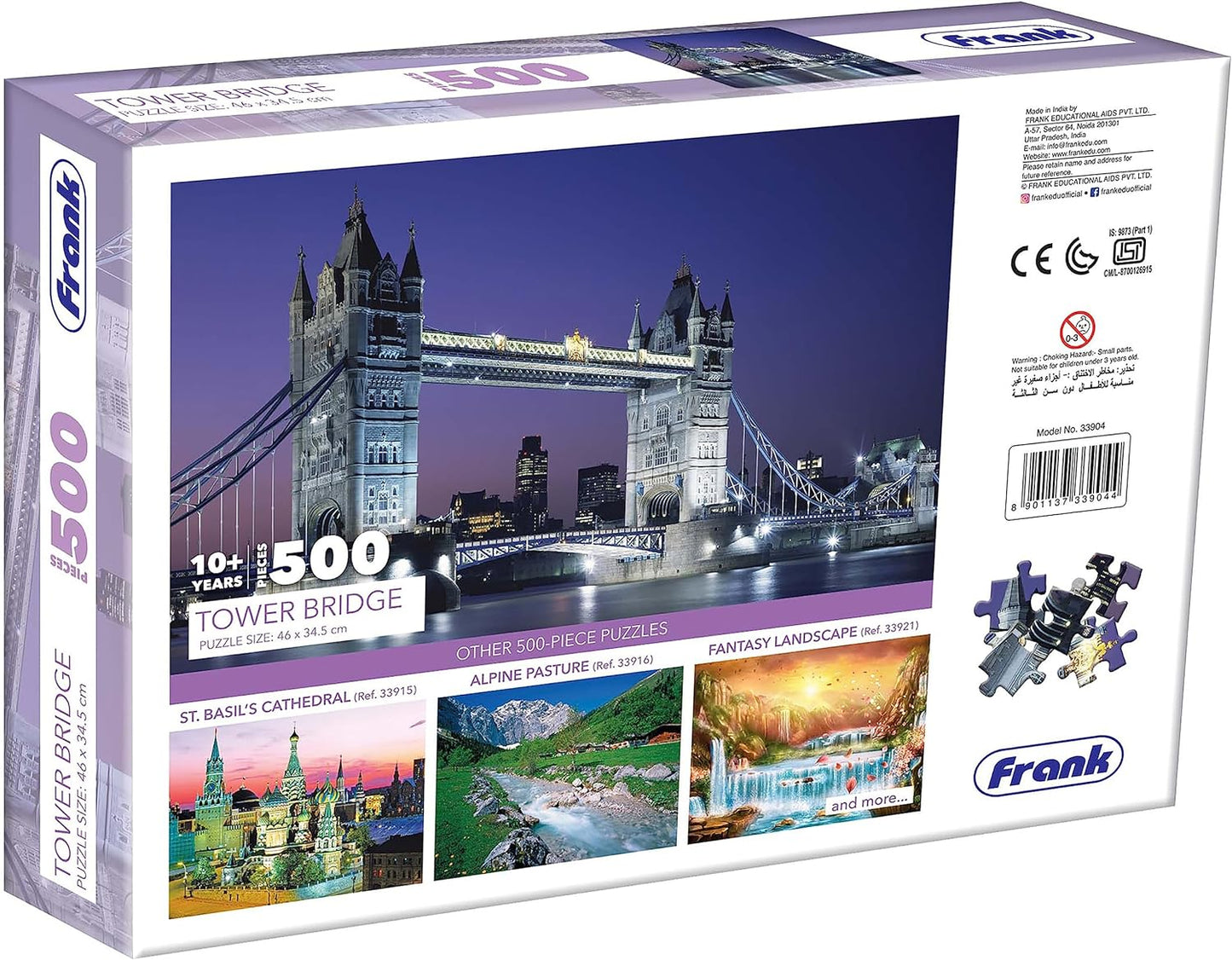Frank Tower Bridge 500 Pcs Jigsaw Puzzle for 10 Year Old Kids and Above