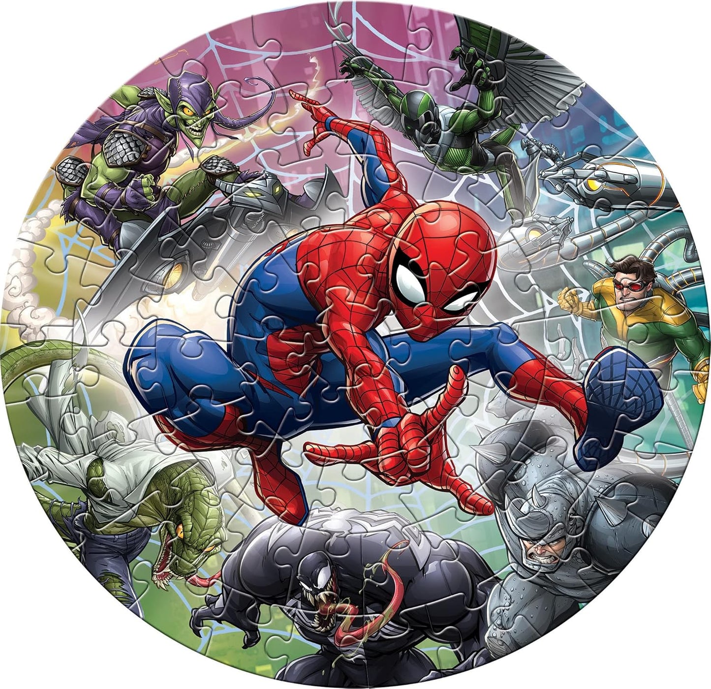 Frank Marvel Spider-Man Round Puzzle 66 Pieces