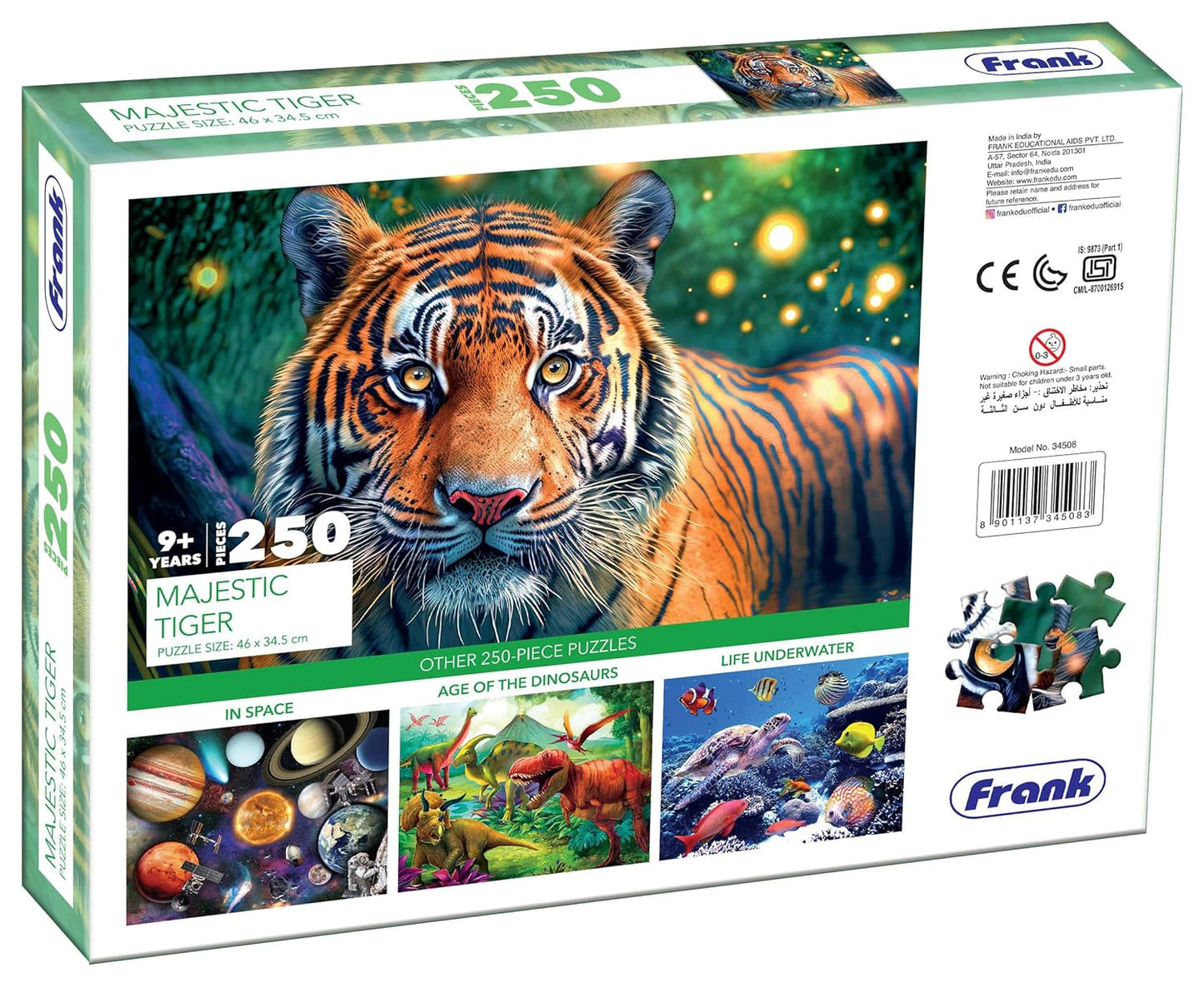 Frank Majestic Tiger Jigsaw Puzzle (250 Pieces) for Kids Above 9+ Years