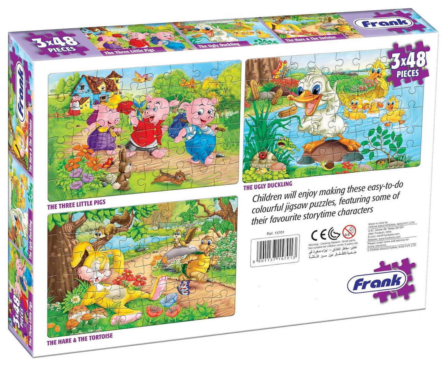 Frank Favourite Stories Puzzle - 48 Pieces 3 in 1 Jigsaw Puzzle | 5Y+