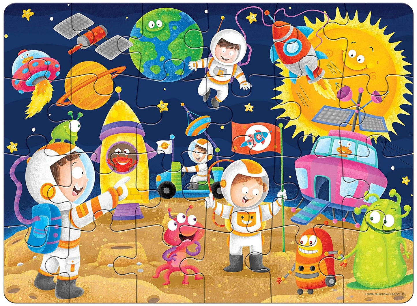 Frank in Space Floor Puzzle (24 Pieces) | Fun & Educational Toy for Kids 3+ Year Old