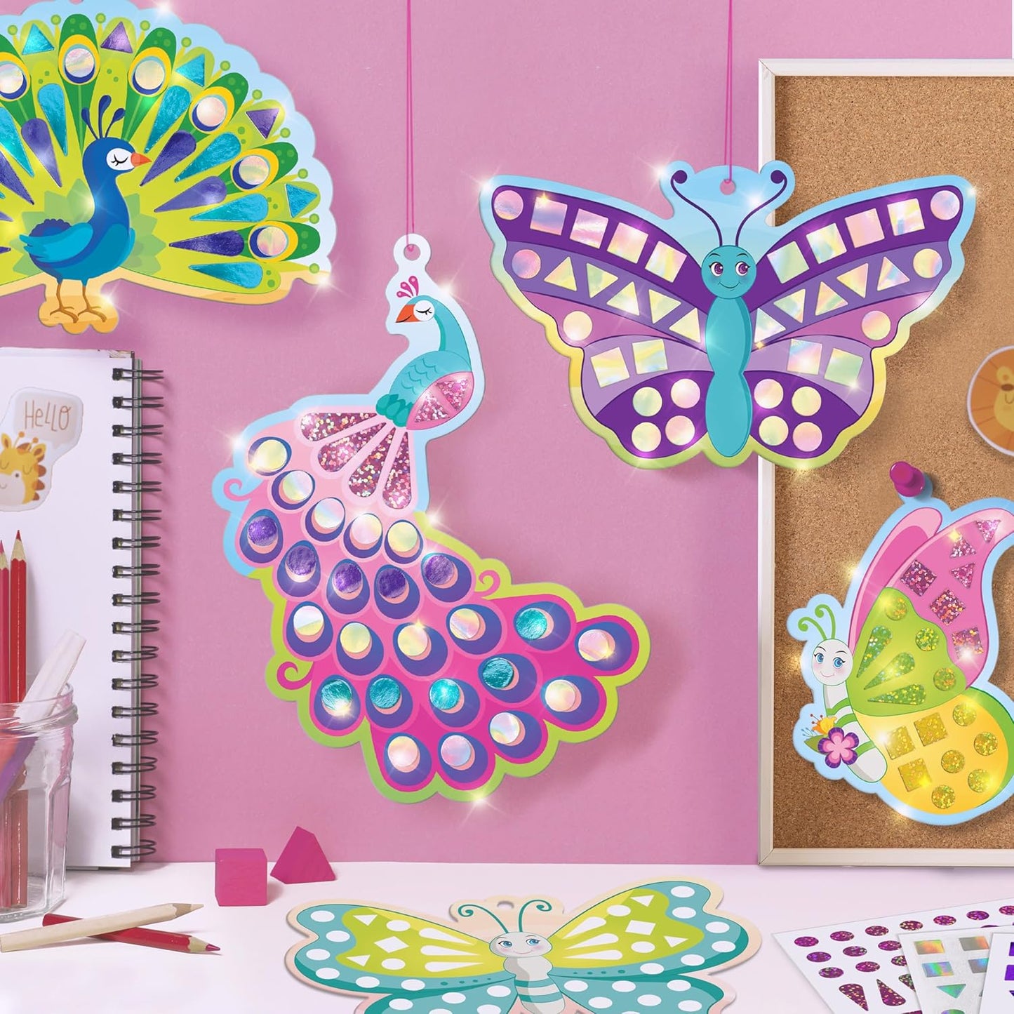 Imagi Make DIY Mirror Mosaic Butterfly & Peacock