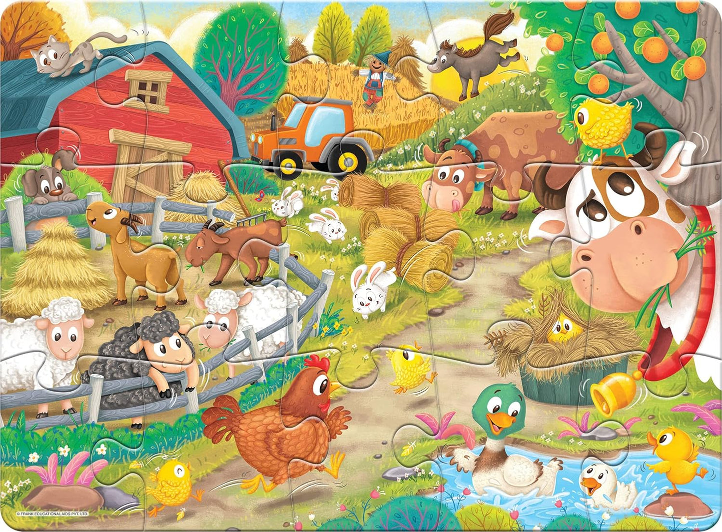 Frank Farmyard Friends Floor Puzzle (15 Pieces) | Fun & Educational Toy for Kids 3+ Year Old