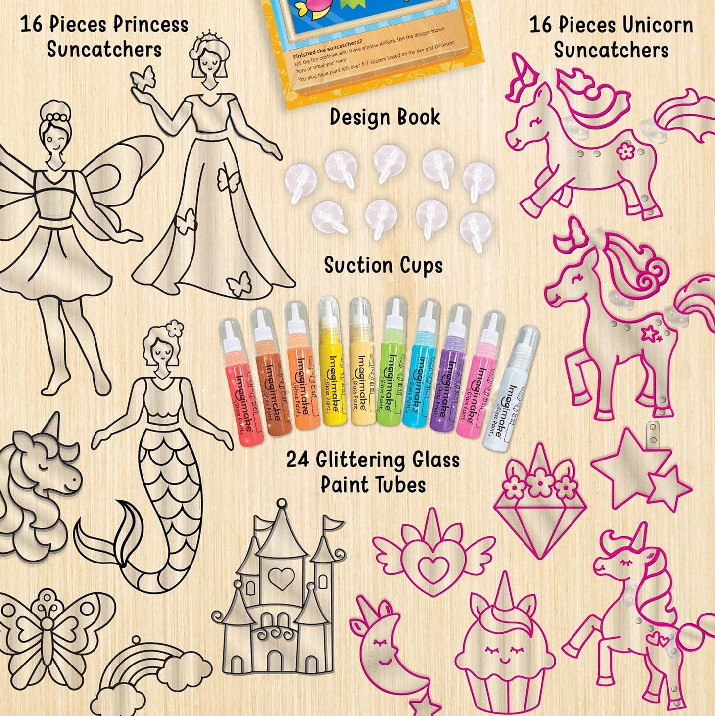Imagi Make DIY Window Art Princess & Unicorn