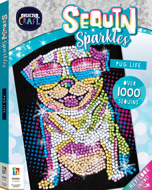 Sequin Sparkles Pug Life - Hinkler