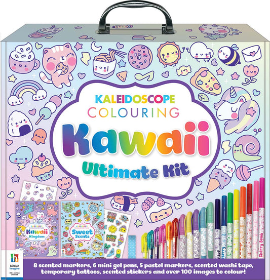Hinkler Kaleidoscope Colouring Kawaii Ultimate Kit