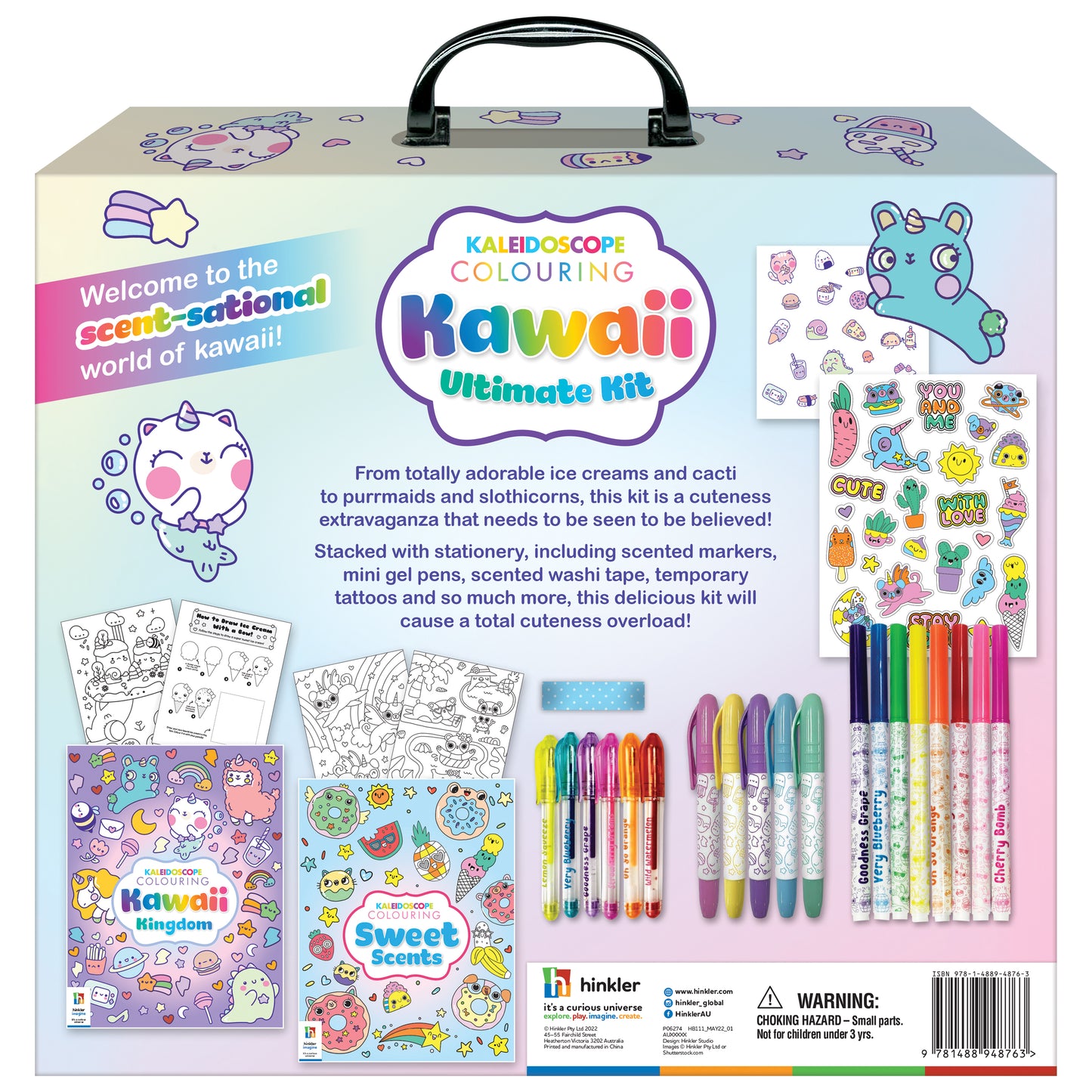Hinkler Kaleidoscope Colouring Kawaii Ultimate Kit