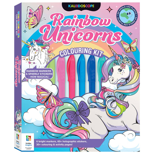 Kaleidoscope Rainbow Unicorns Colouring Kit - Hinkler