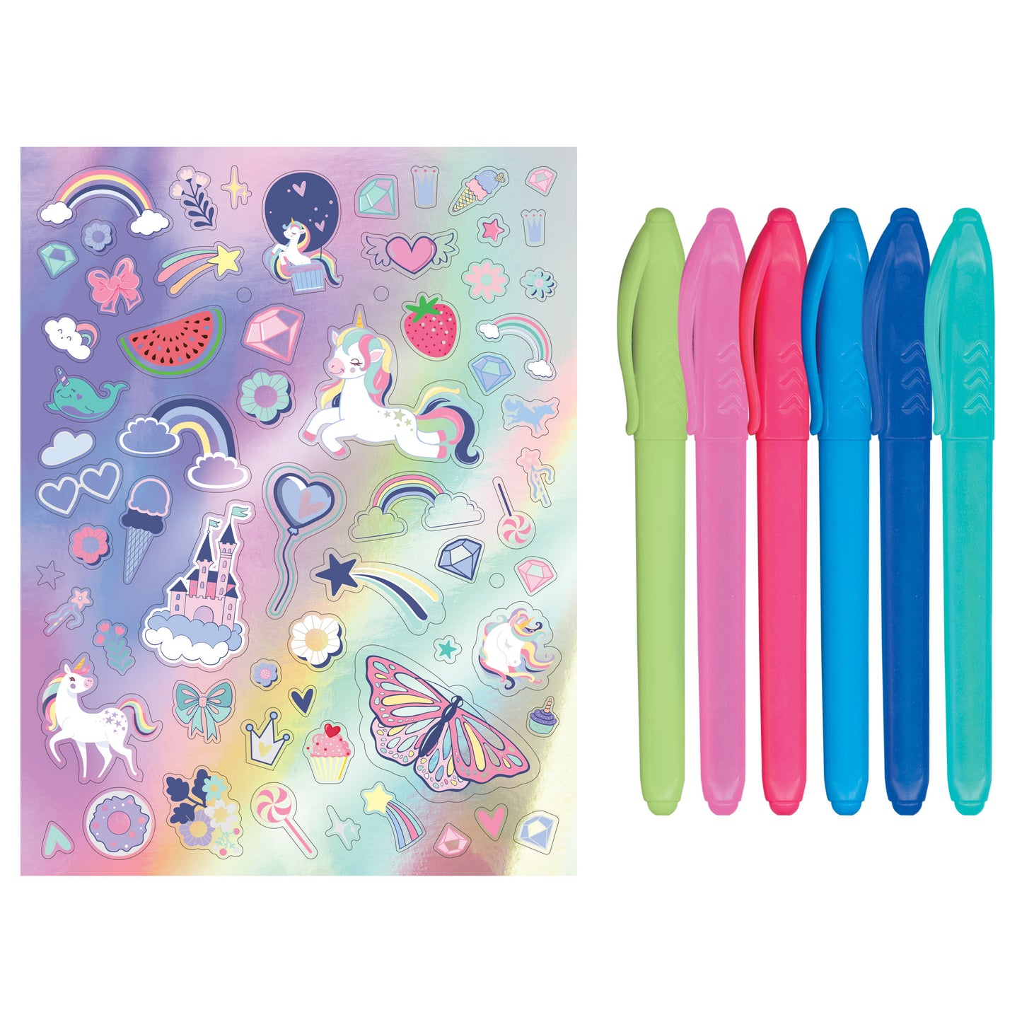 Kaleidoscope Rainbow Unicorns Colouring Kit - Hinkler