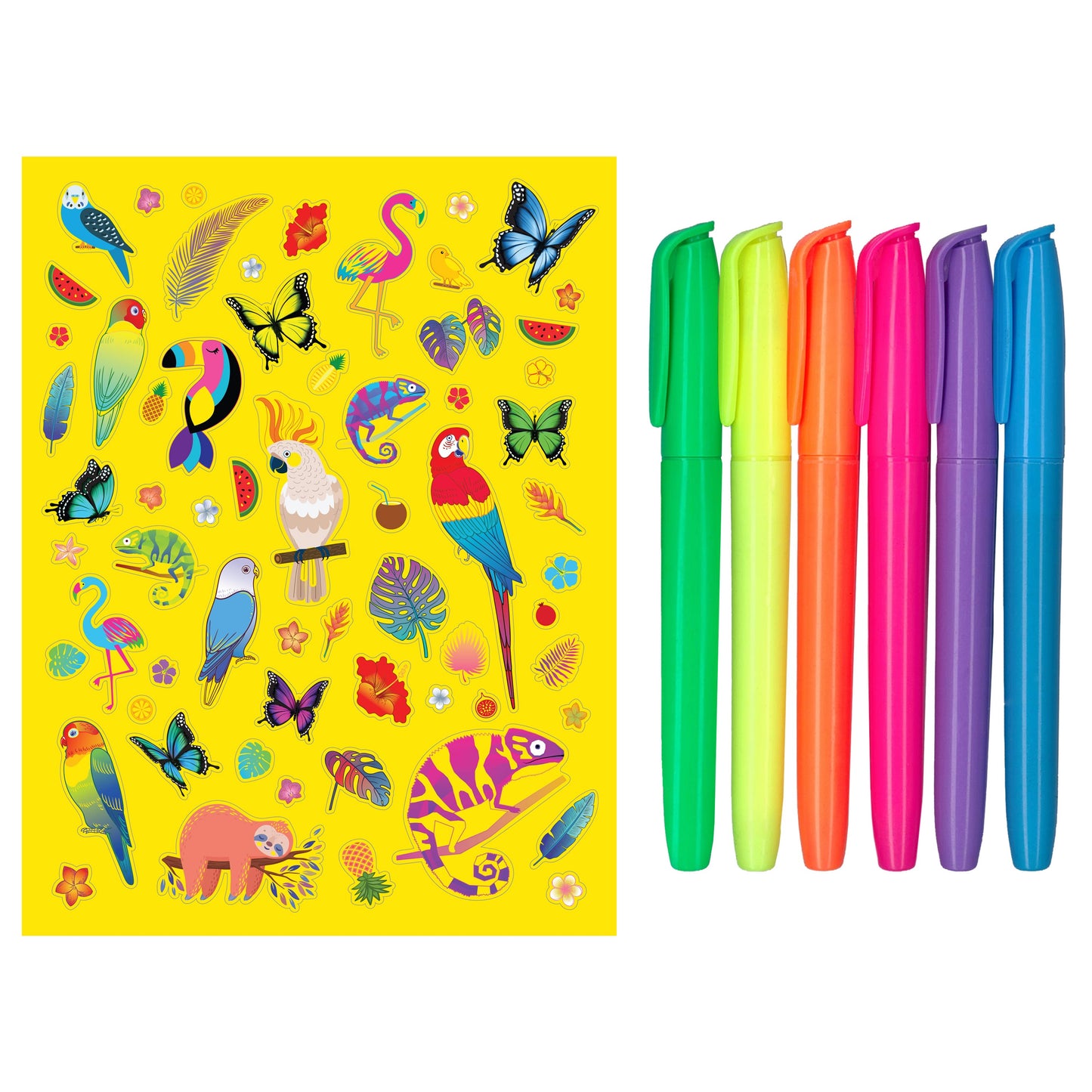 Kaleidoscope Colouring Neon Jungle Colouring Kit - Hinkler