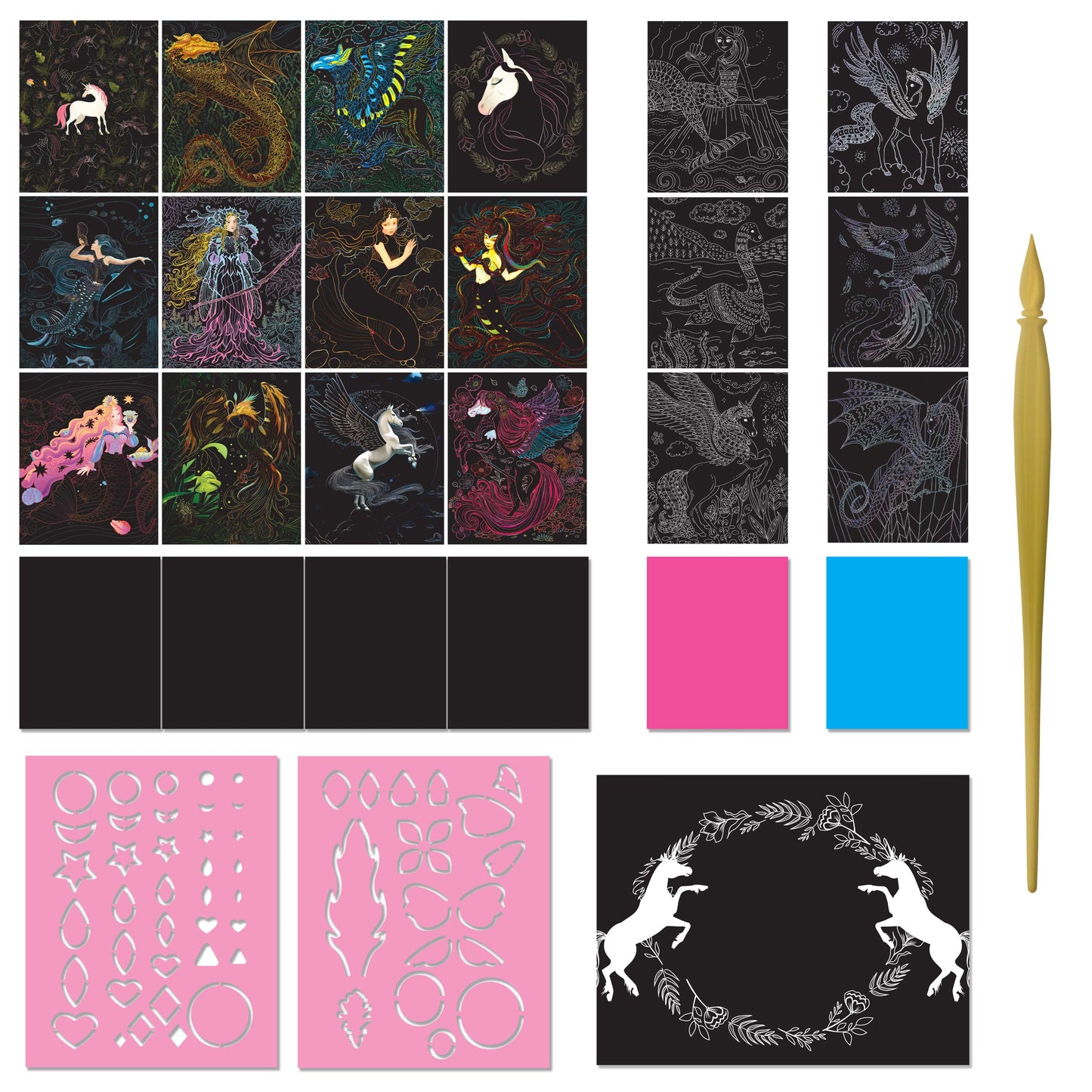 Kaleidoscope Ultimate Etch Art Magical Creatures - Hinkler