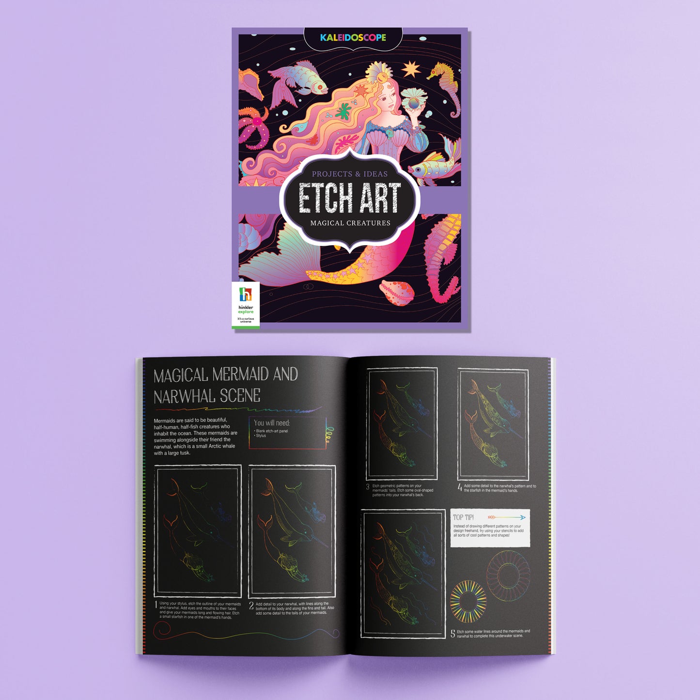 Kaleidoscope Ultimate Etch Art Magical Creatures - Hinkler