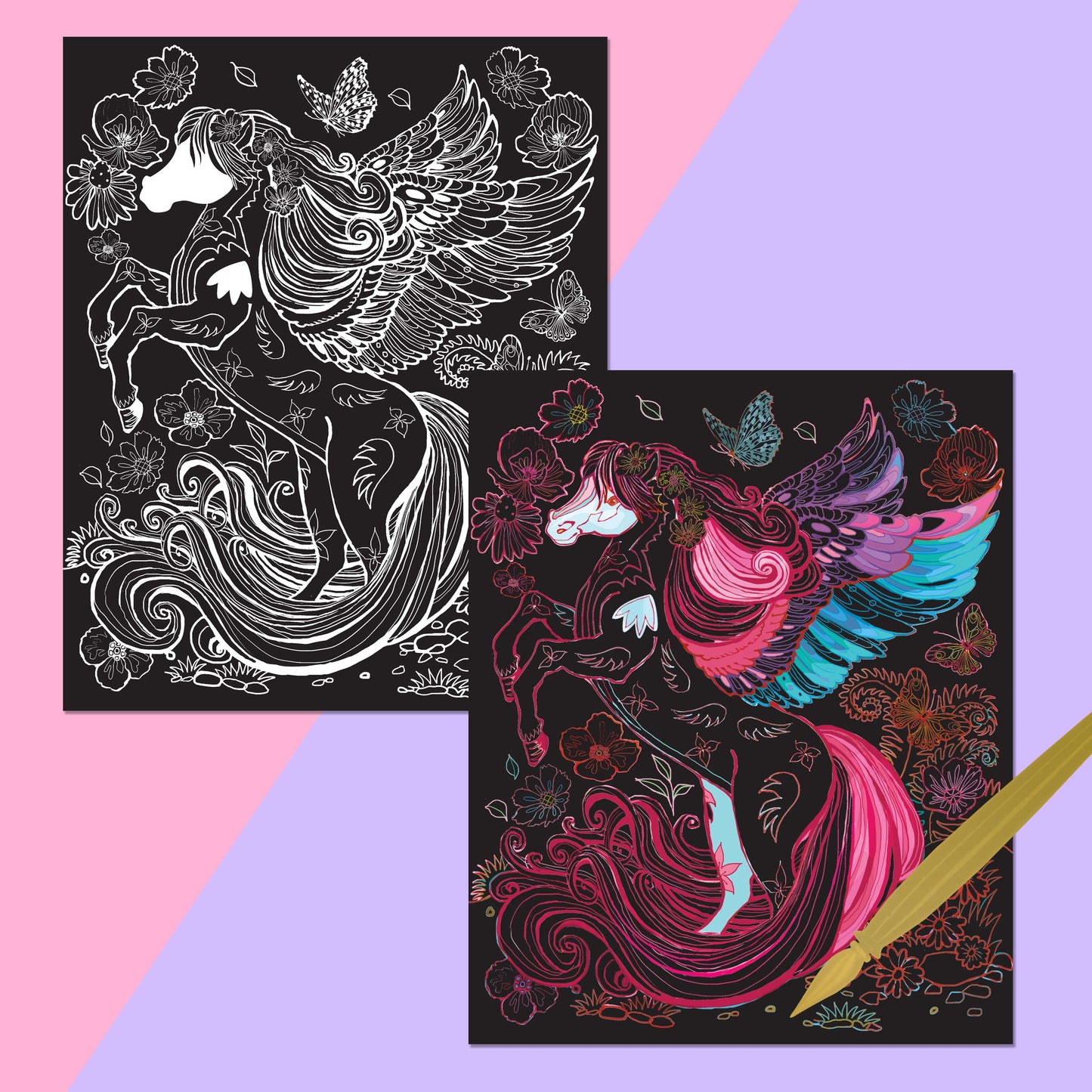 Kaleidoscope Ultimate Etch Art Magical Creatures - Hinkler