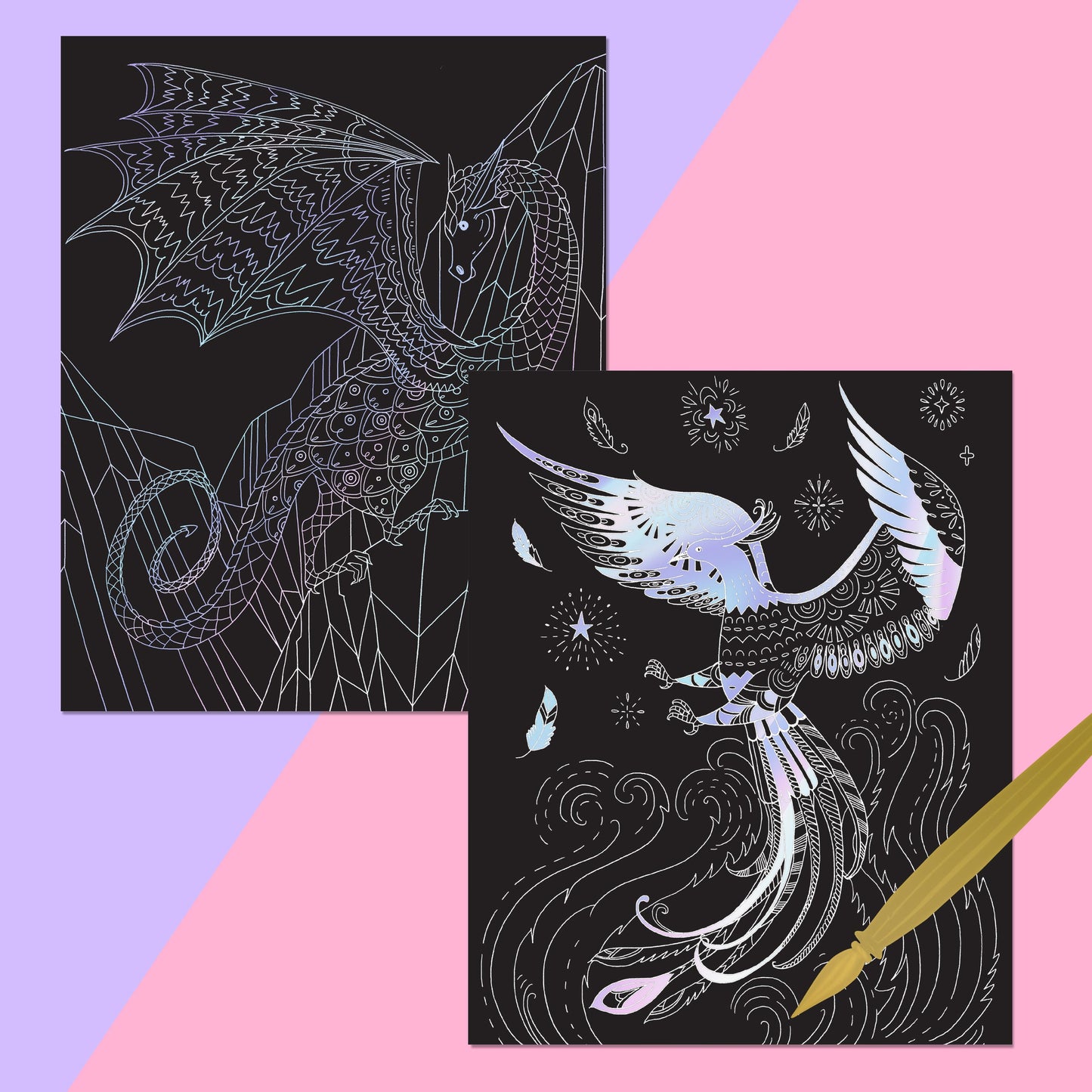 Kaleidoscope Ultimate Etch Art Magical Creatures - Hinkler