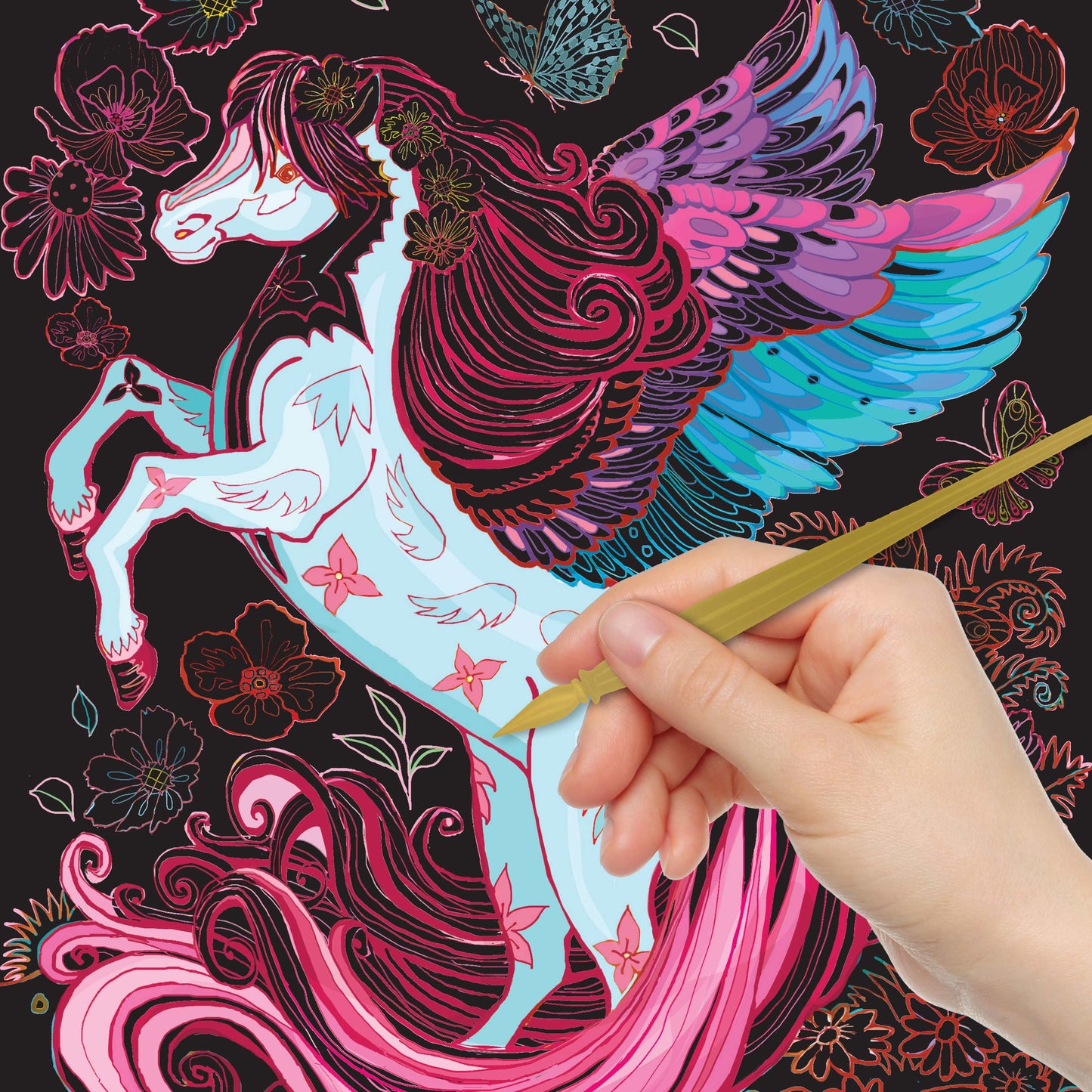 Kaleidoscope Ultimate Etch Art Magical Creatures - Hinkler