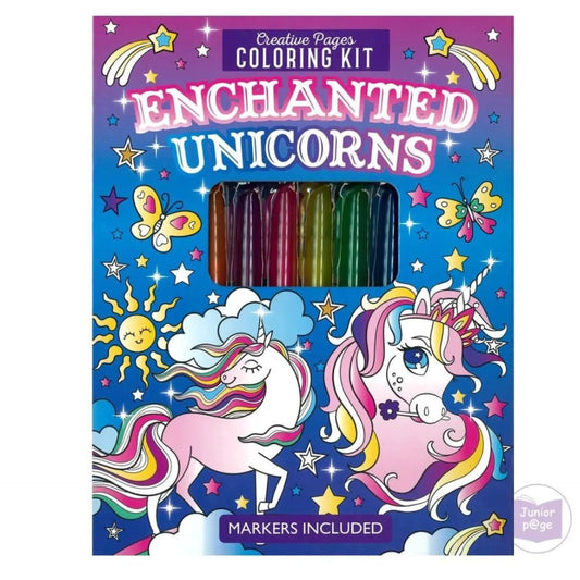 Creative Pages Colouring Kit Enchanted Unicorns - Page Publications
