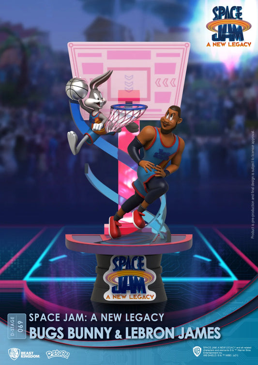 Beast Kingdom DS-069 Warner Bros. Space Jam A New Legacy: Bugs Bunny & Lebron James Diorama Stage D-Stage Figure Statue