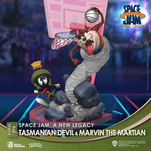 Beast Kingdom DS-070 Warner Bros. Space Jam A New Legacy: Tasmanian Devil & Marvin The Martian Diorama Stage D-Stage Figure Statue