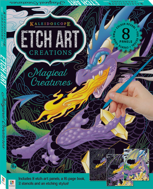 Kaleidoscope Etch Art Creations Magical Creatures - Hinkler