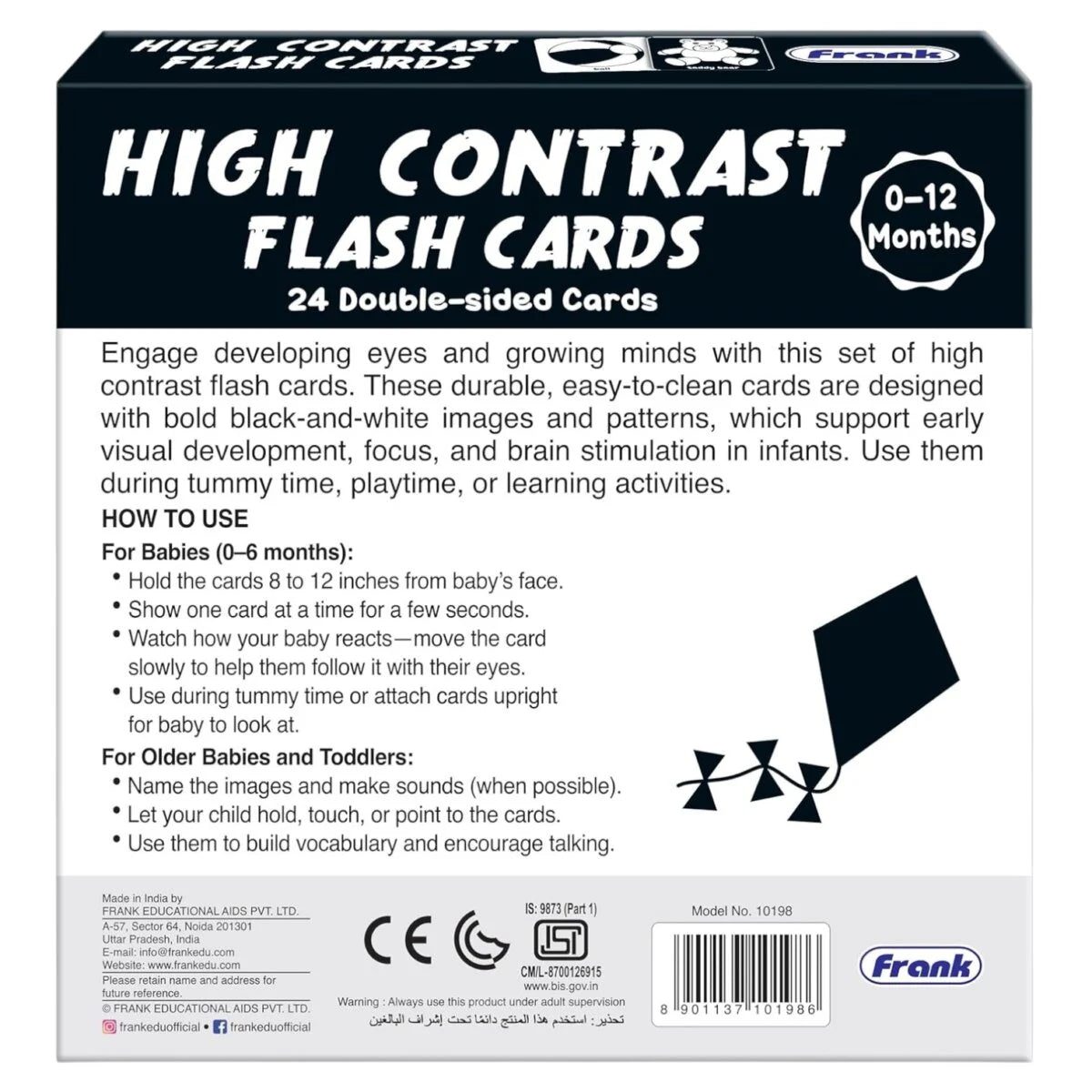 Frank High Contrast Flash Cards 24 Double-Sided Cards