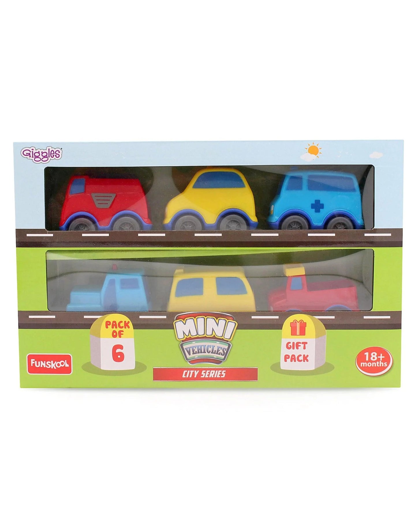 Giggles Mini Vehicle City Series Gift Pack of 6