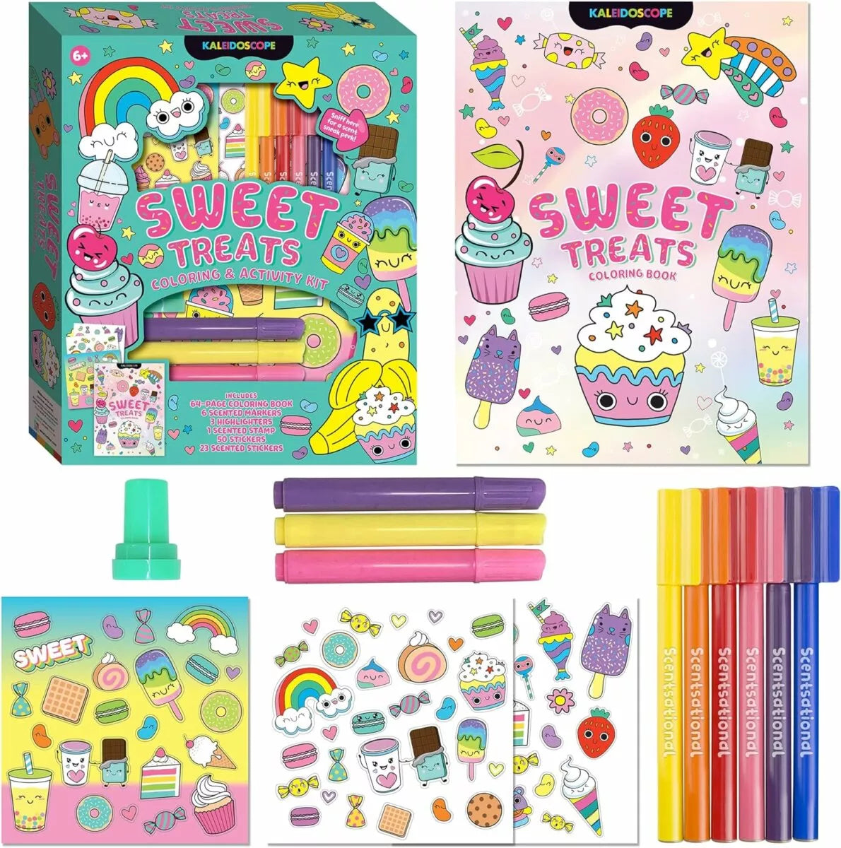 Kaleidoscope Sweet Treats Colouring & Activity Kit - Hinkler