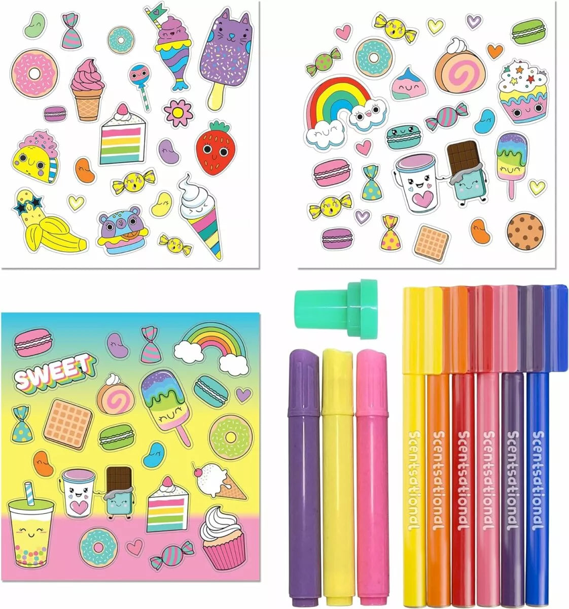 Kaleidoscope Sweet Treats Colouring & Activity Kit - Hinkler