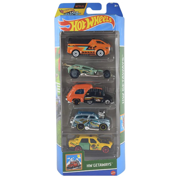 Hot Wheels Car HW Getaways Pack of 5