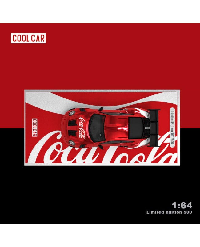 Cool Car 1/64 Porsche 992 GT3 RS "Coca-Cola" Livery Limited Edition 134/500 With Acrylic Case