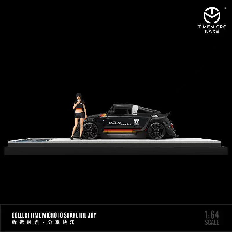 Time Micro 1/64 RWB VW Beetle Concept With Mini Figure & Acrylic Case
