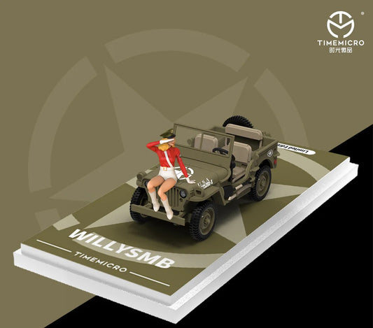 Time Micro 1:64 Jeep Willys MB D-Day Normandy With Mini Figure Limited Edition 243/999