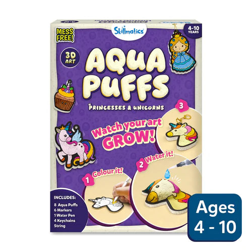 Skillmatics Aqua Puffs Princess & Unicorns