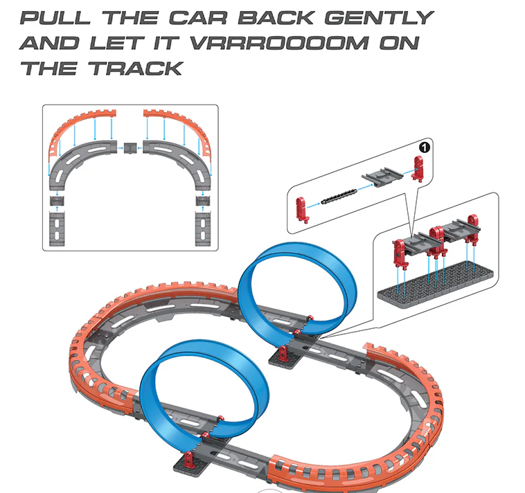 Playzu 3D DIY High Speed Crossing Trackset