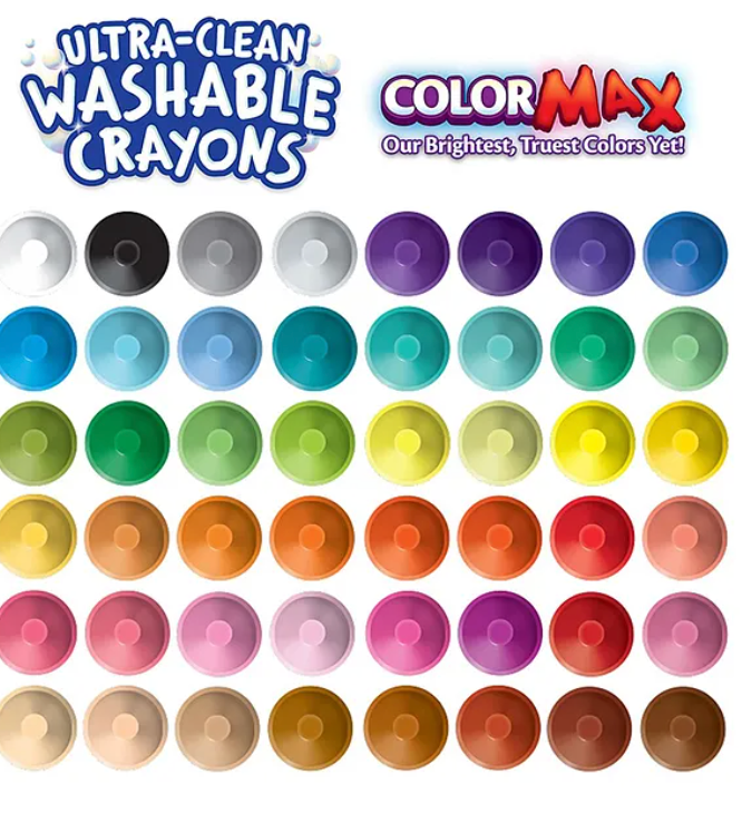 Crayola Ultra-Clean Washable Crayons ColorMax 48 Crayons