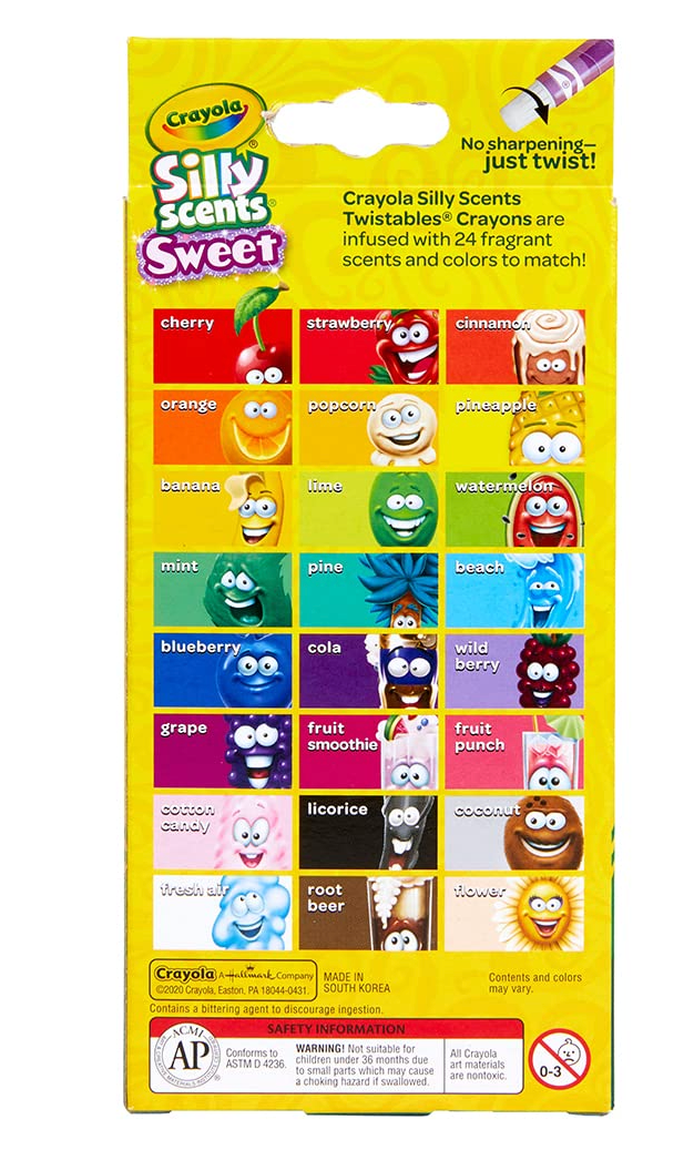 Crayola Silly Scents Sweet Crayons 24 Count