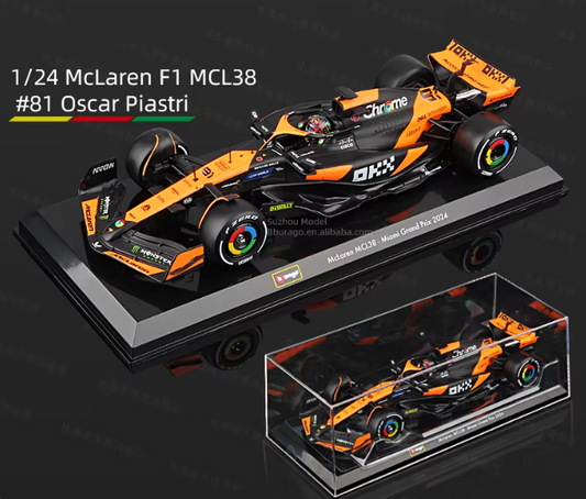 Bburago 1/24 Mclaren MCL38 Miami Grand Prix 2024