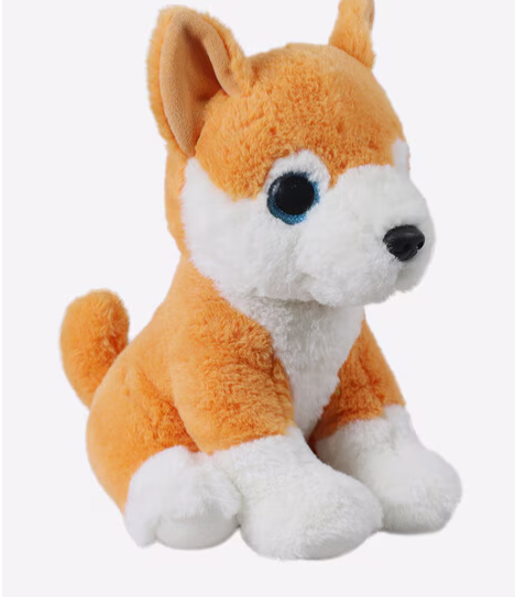 Mirada Husky Dog With Glitter Eyes - 25 Cm Orange