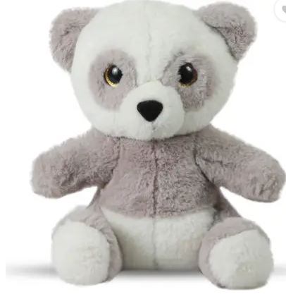 Mirada Panda With Glitter Eye Grey - 25 Cm