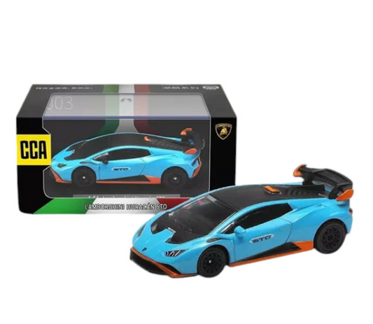 CCA 1:64 Lamborghini Huracan STO With Acrylic Case ( Blue )