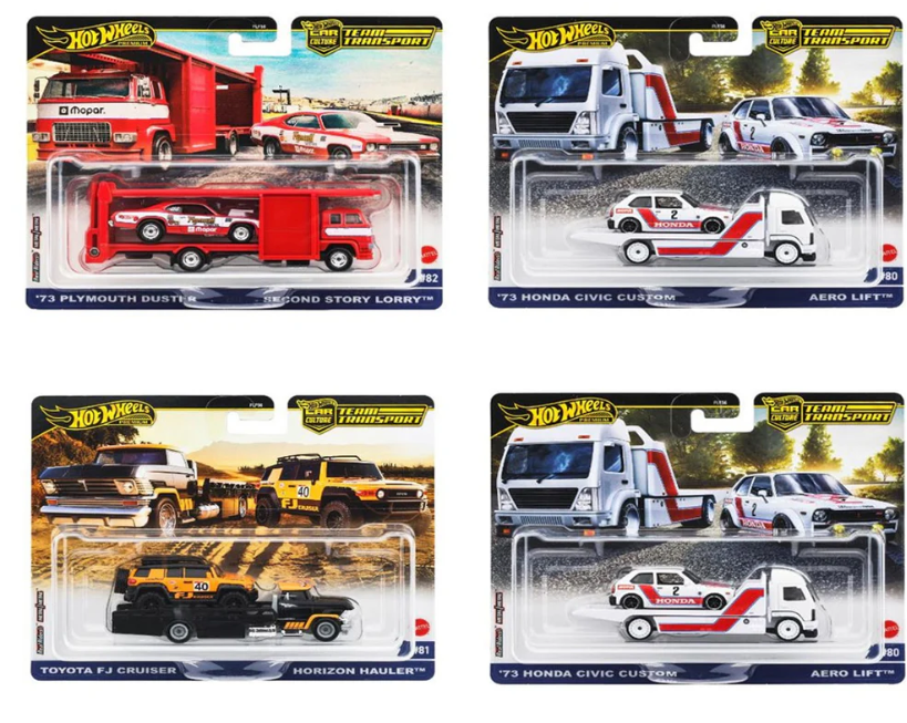 Hot Wheels Team Transport Premium Set of 4 FLF56