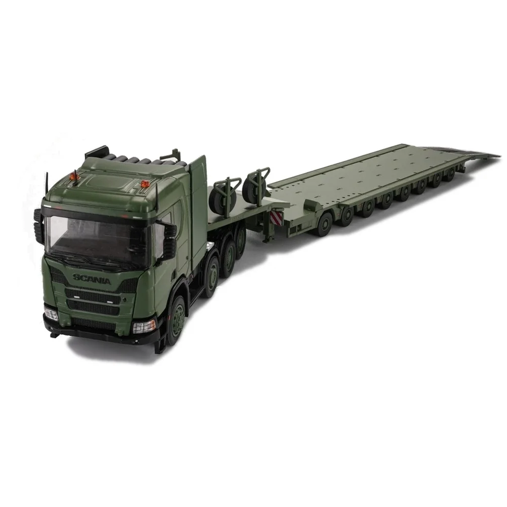 Masdi 1/64 Scania R650 With Eight-Axle Semi Low Trailer
