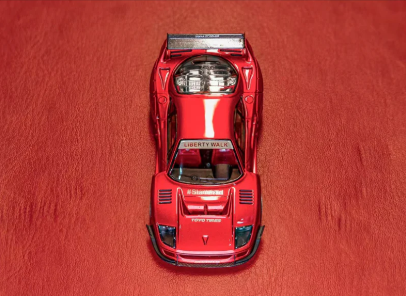DM Model 1/64 LB-Works Ferrari F40 Limited Edition 1 of 600 Units With Acrylic Case