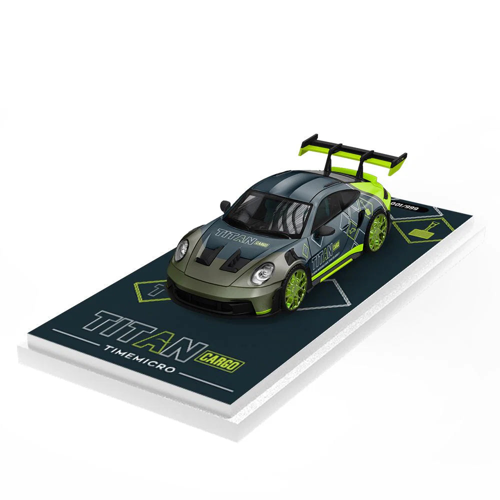 Time Micro Porsche 992 GT3 RS "Titan Cargo" Livery Limited Edition 655/999 With Acrylic Case
