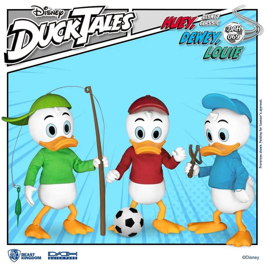 Beast Kingdom DAH-069 Disney Ducktales Huey Dewey Louie Action Figures for 14+ Years