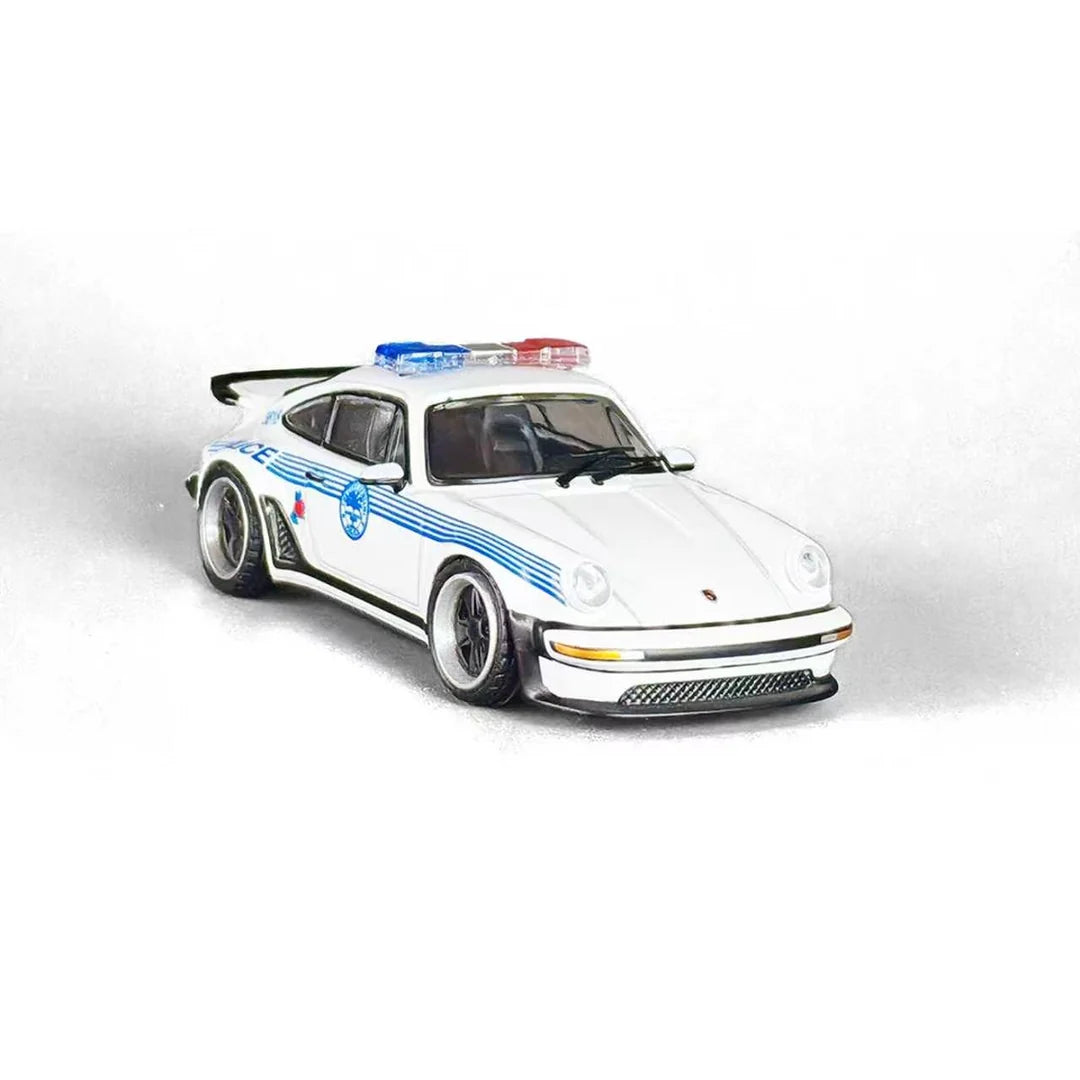 Rhino Model 1/64 Porsche 911 Turbo 930 Miami Police Department 1980 Livery With Acrylic Case