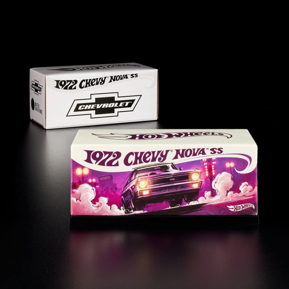Hot Wheels 1972 Chevy Nova SS Red Line Club Exclusive With Acrylic Case