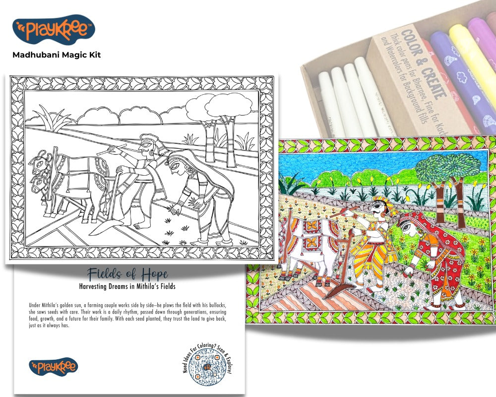 Playkree Madhubani Magic Indian Folk Art Kit